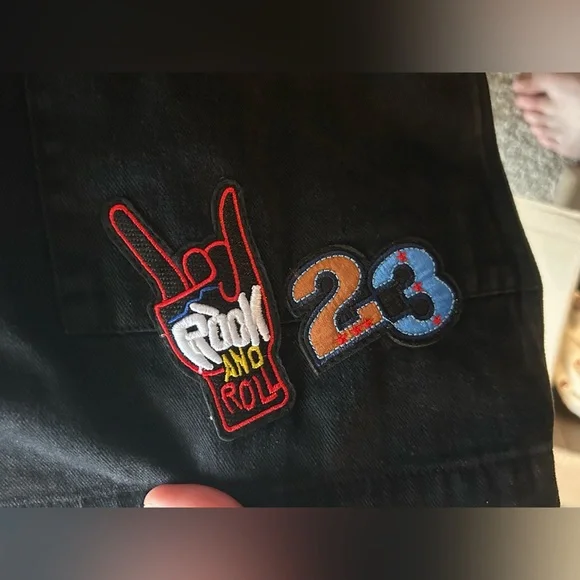 Jade by Jane Black Patch Button Up Romper Jumpsuit - NWT - Picture 9 of 11